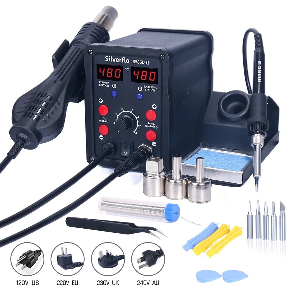 Silverflo 8586D Lehimleme İsta - T12 Soldering Station Oled incelemesi ve fiyatı
